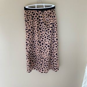 chetah print long skirt